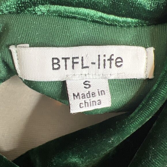 Anthropologie X BTFL-life  Velvet Pullover Cowl Neck Sweaters Forest Green S - Picture 9 of 11